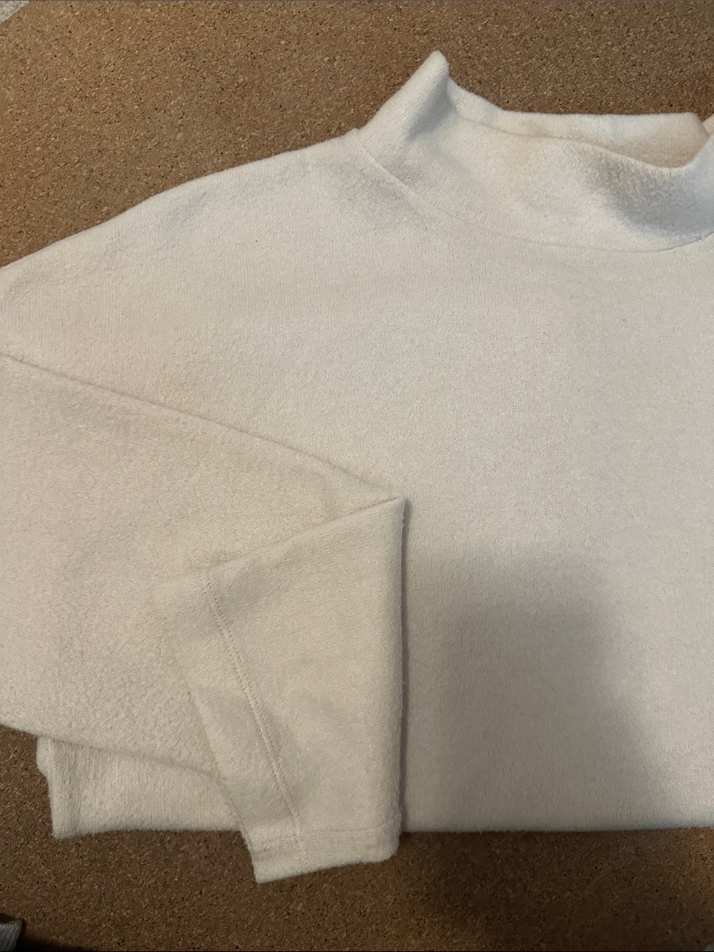 Ann Taylor cream mock neck sweater
